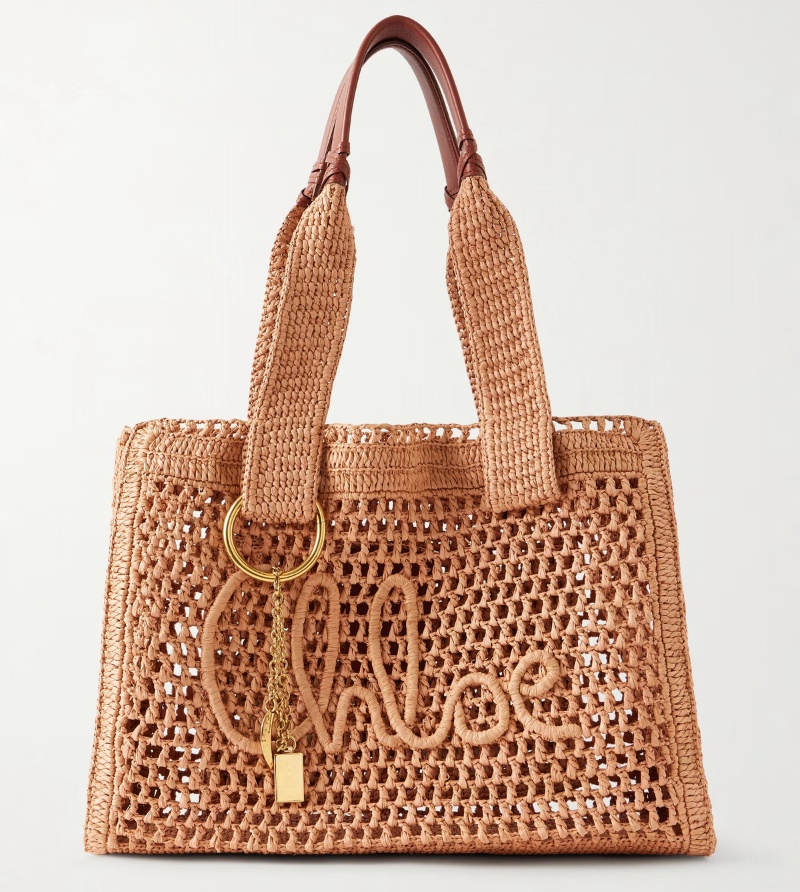 sac de plage chic en raphia - Chloe